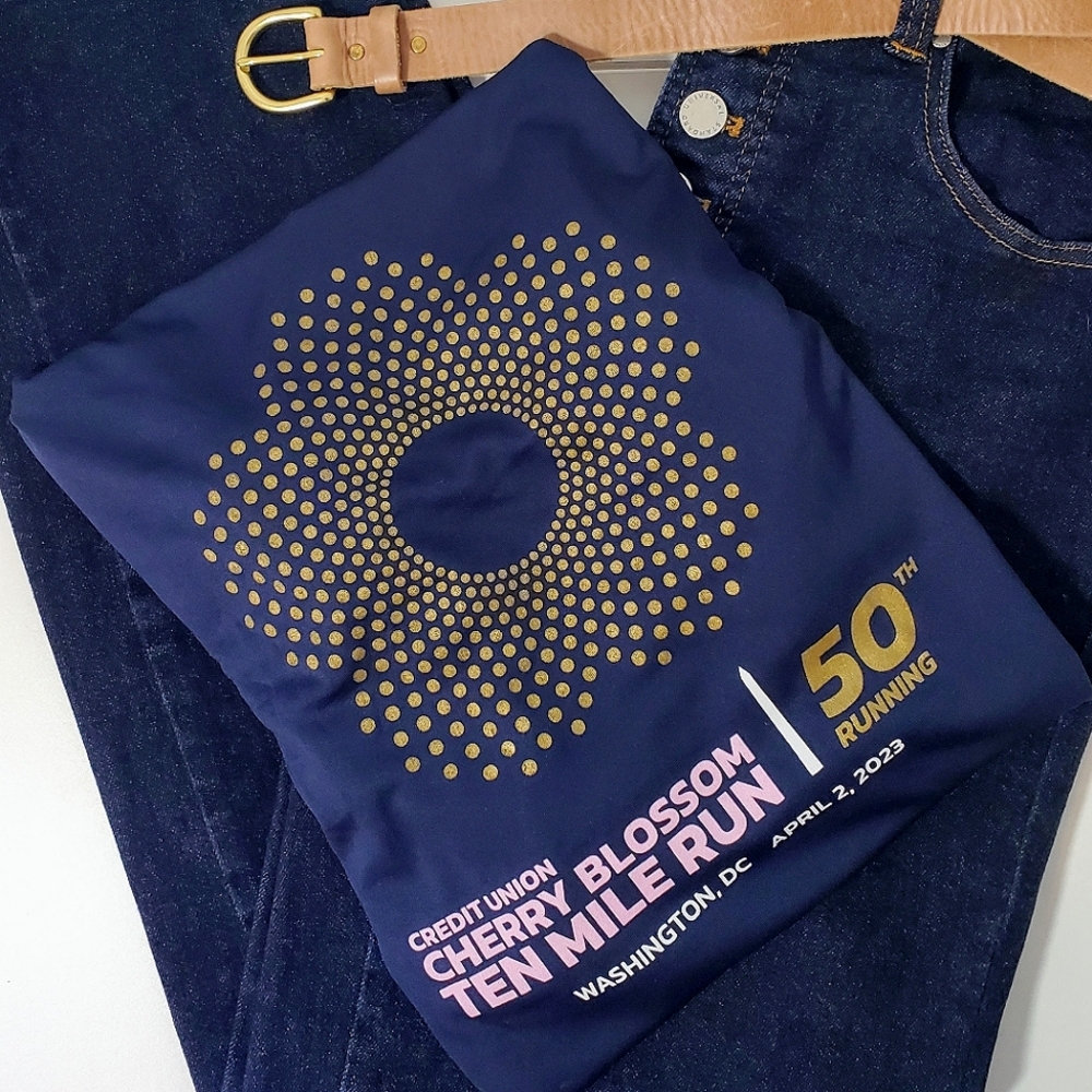 Cherry Blossom Credit Union 50th Ten Mile Run T-Shirt 2023 - Navy Blue - Large